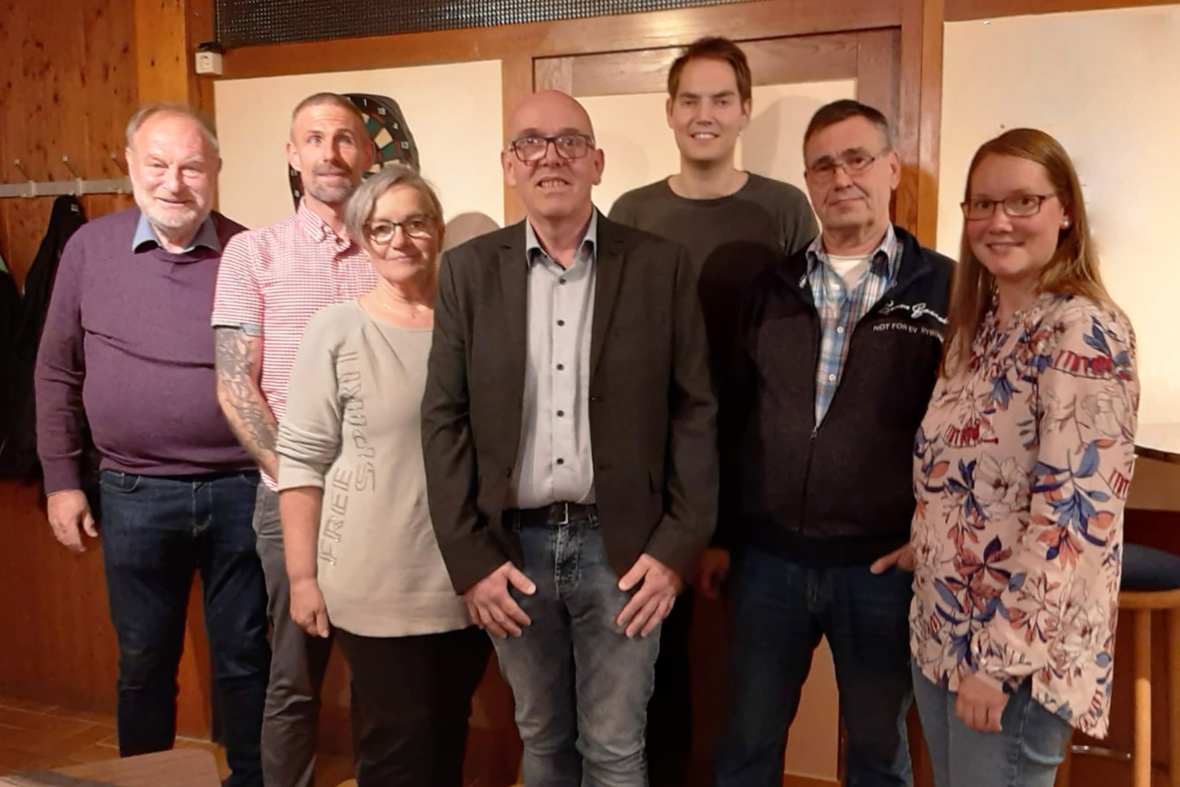 Der neugewählte Vorstand der CDU Burgwald (v.l.n.r.): Bernhard Seitz, Michael Babinzky, Christa Scholl, Harald Becker, Sören Waßmuth, Werner Freynik, Gabriele Linne